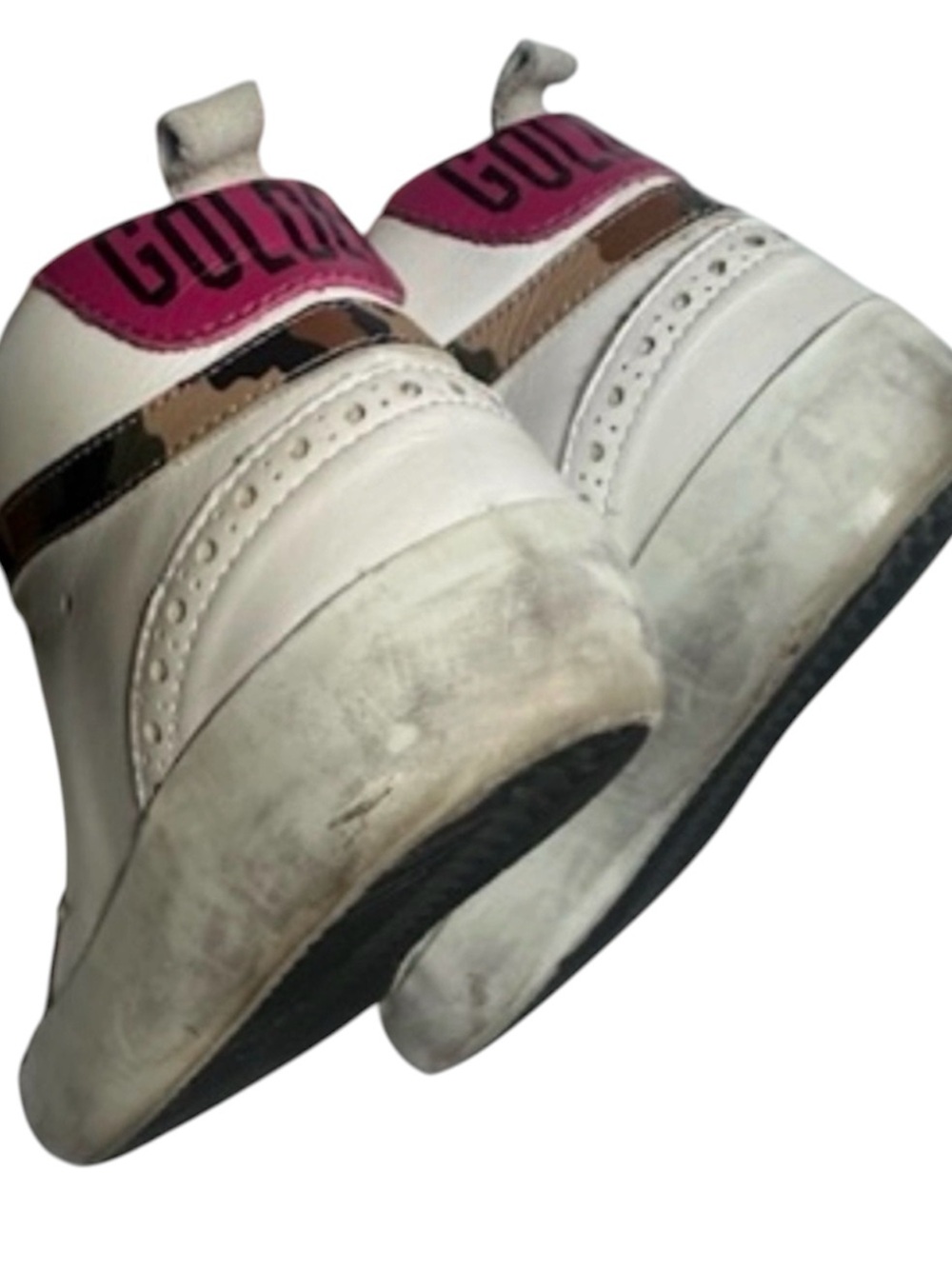 Golden goose White Sneakers with Camouflage and Pink Accents. Like new  size 37 - Picture 4 of 6